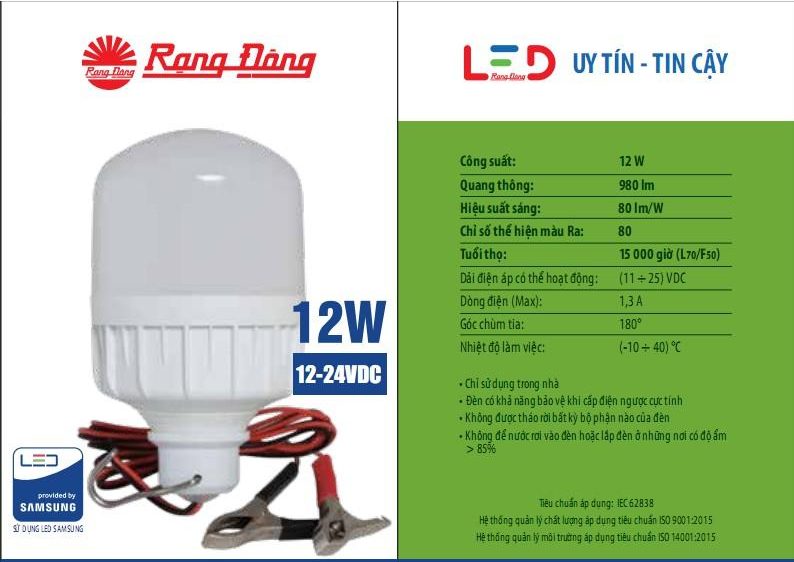 10 thông số kỹ thuật quan trọng của đèn LED